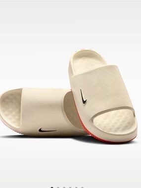 Nike Calm Slide Sandals 2.0 Cream Red Oregon State College Football Beavers 🦫